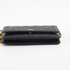 Chanel Wallet On Chain WOC Black Caviar GHW - Series 28