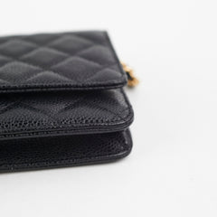 Chanel Wallet On Chain WOC Black Caviar GHW - Series 28