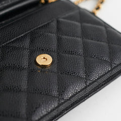 Chanel Wallet On Chain WOC Black Caviar GHW - Series 28