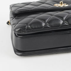 Chanel CC Trendy Medium Black Lambskin