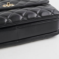 Chanel CC Trendy Medium Black Lambskin