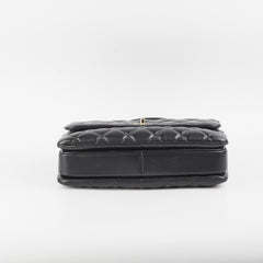 Chanel CC Trendy Medium Black Lambskin