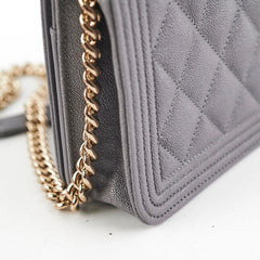 Deal of the Week - Chanel Boy Caviar Wallet On Chain Grey -30 Series