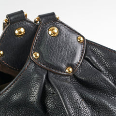 Louis Vuitton Monogram Mahina Black Shoulder Bag