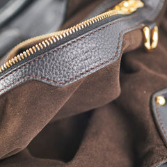 Louis Vuitton Monogram Mahina Black Shoulder Bag