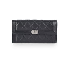 Chanel Boy Long Lambskin Wallet