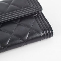 Chanel Boy Long Lambskin Wallet