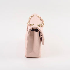 Chanel Small Classic Double Flap Rose Clair Caviar