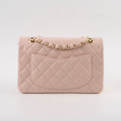 Chanel Small Classic Double Flap Rose Clair Caviar