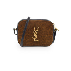 Saint Laurent Mini Camera Bag Suede Leopard