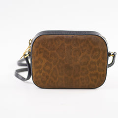 Saint Laurent Mini Camera Bag Suede Leopard