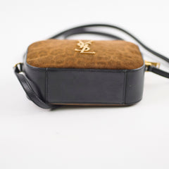 Saint Laurent Mini Camera Bag Suede Leopard