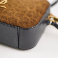 Saint Laurent Mini Camera Bag Suede Leopard