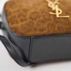 Saint Laurent Mini Camera Bag Suede Leopard
