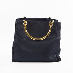 Prada Vintage Nylon Tote Navy