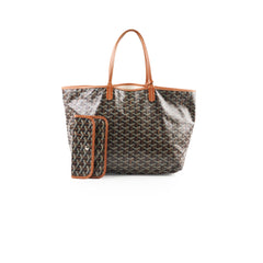 Goyard St Louis PM Black Tan Shoulder Bag