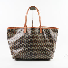 Goyard St Louis PM Black Tan Shoulder Bag