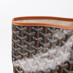 Goyard St Louis PM Black Tan Shoulder Bag