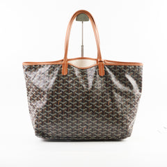 Goyard St Louis PM Black Tan Shoulder Bag