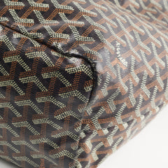 Goyard St Louis PM Black Tan Shoulder Bag