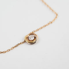 Cartier Trinity 18k Diamond Necklace Tri-Colour