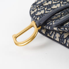 Christian Dior Oblique Saddle Bag Navy