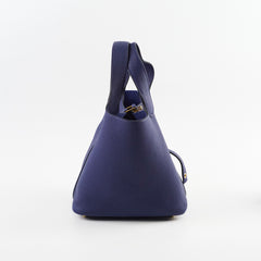 Hermes Picotin 18 Clemence Blue Encre Stamp Z