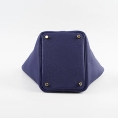 Hermes Picotin 18 Clemence Blue Encre Stamp Z
