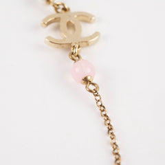 Chanel CC Heart Pearly Necklace