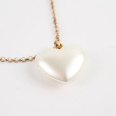 Chanel CC Heart Pearly Necklace