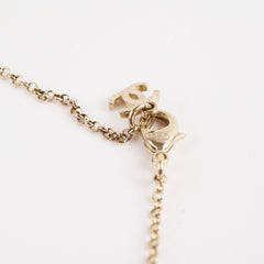 Chanel CC Heart Pearly Necklace