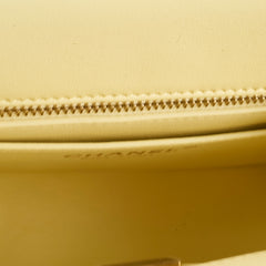 Chanel Mini Square Lambskin Camelia Crush Light Yellow Microchip