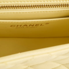 Chanel Mini Square Lambskin Camelia Crush Light Yellow Microchip