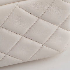 Chanel Mini Square Lambskin Pearl Crush White Series 30