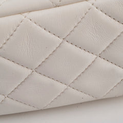 Chanel Mini Square Lambskin Pearl Crush White Series 30
