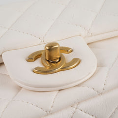 Chanel Mini Square Lambskin Pearl Crush White Series 30