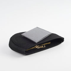 Christian Dior Vintage Oblique Mini Saddle Bag Black