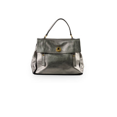 Saint Laurent Large Muse Top Handle Bag Silver