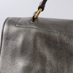 Saint Laurent Large Muse Top Handle Bag Silver