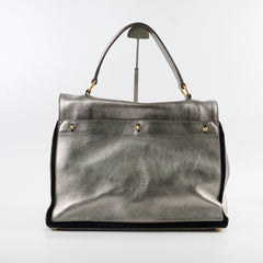 Saint Laurent Large Muse Top Handle Bag Silver