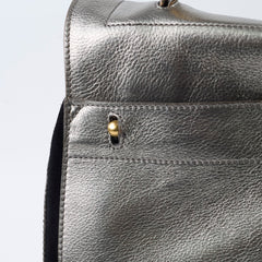 Saint Laurent Large Muse Top Handle Bag Silver