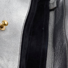 Saint Laurent Large Muse Top Handle Bag Silver