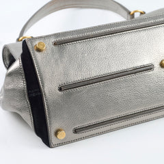 Saint Laurent Large Muse Top Handle Bag Silver