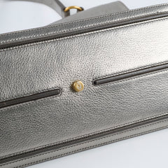 Saint Laurent Large Muse Top Handle Bag Silver