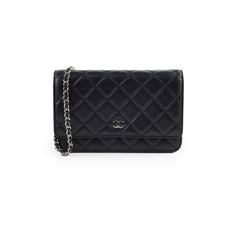 Chanel Wallet On Chain WOC Lambskin Black