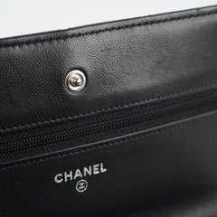 Chanel Wallet On Chain WOC Lambskin Black