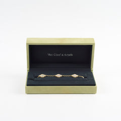 Van Cleef & Arpels Vintage Alhambra 5 Motifs Bracelet Mother of Pearl