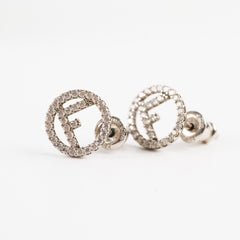 Fendi F Logo Earrings