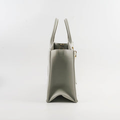 Christian Dior Small Leather Book Tote Grey
