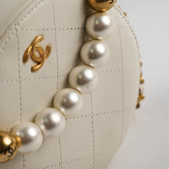 Chanel Pearl Round Bag White Series 29